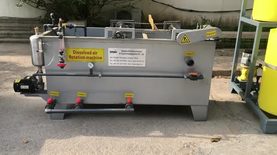 공기 부양 DAF 장치 고체 액체 분리를 위한 용해된 공기 부양 전기 응고 장치